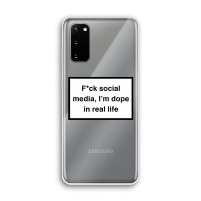 I'm dope: Samsung Galaxy S20 Transparant Hoesje