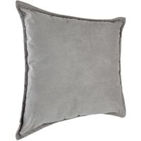 Bank/sierkussens huiskamer Sophia - 45 x 45 cm - zilvergrijs - polyester - met rits
