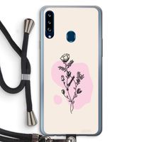 Roses are red: Samsung Galaxy A20s Transparant Hoesje met koord