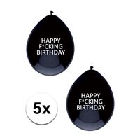 5x Happy Fucking Birthday ballonnen - thumbnail