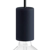 Buiten Fitting zwart rond ip65 met gladde afwerking siliconen