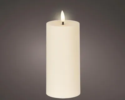 Lumineo solar kaars plastic crème Ø7 x 15 cm warm wit Lumineo solar kaars plastic crème Ø7 x 15 cm warm wit