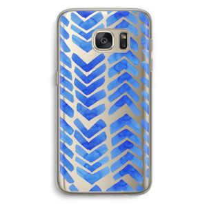 Blauwe pijlen: Samsung Galaxy S7 Transparant Hoesje