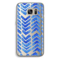 Blauwe pijlen: Samsung Galaxy S7 Transparant Hoesje