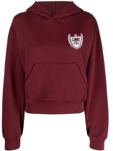 Sporty & Rich hoodie crop à logo imprimé - Rouge