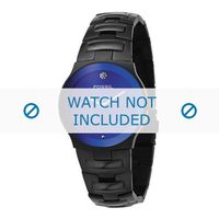 Fossil horlogeband FS4281 Roestvrij staal (RVS) Zwart 22mm