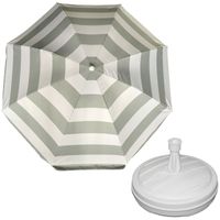 Parasol - zilver - D120 cm - incl. draagtas - parasolvoet - 42 cm - thumbnail