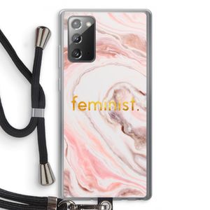 Feminist: Samsung Galaxy Note 20 / Note 20 5G Transparant Hoesje met koord