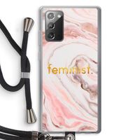 Feminist: Samsung Galaxy Note 20 / Note 20 5G Transparant Hoesje met koord