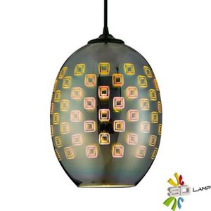 LED Hanglamp 3D - Spectra - Ovaal - Chroom Glas - E27