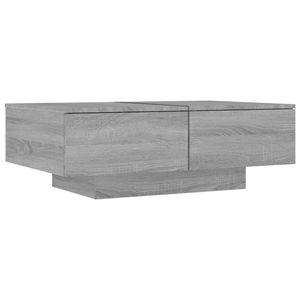 The Living Store Salontafel - Trendy - Banktafel - 90x60x31 cm - Bewerkt hout