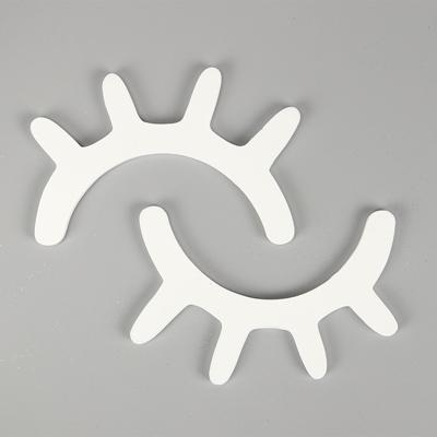 1 paar schattig houten 3D wimper muur sticker decor slaapkamer achtergrond muur sticker (wit)