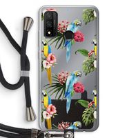 Kleurrijke papegaaien: Huawei P Smart (2020) Transparant Hoesje met koord