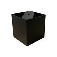 Zwarte vierkanten stalen meubelpoot hoogte 10 cm - thumbnail