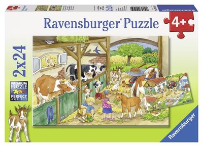 Ravensburger puzzel Vrolijk boerderijleven 2x24 stukjes