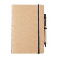 Notitieboekje A5 - opschrijfboekje - 21 cm - 60 paginas - zwart elastiek - schriften