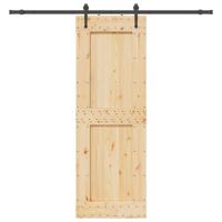 Schuifdeur met beslag 80x210 cm massief grenenhout