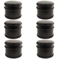 Nordix Deurstop - 6 stuks - Deurstopper - Deurbuffer - Mat Zwart - 9x7,5cm - Binnen