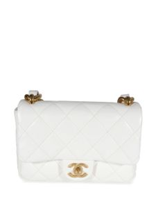 CHANEL Pre-Owned petit sac porté épaule Funky Town Flap à rabat - Blanc