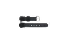 Horlogeband Casio 10198354 / AMW-700B-1AVEF / AMW-700-1AV Nylon/perlon Zwart 13mm