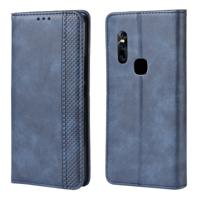 Magnetische Buckle retro Crazy Horse textuur horizontale Flip lederen case voor vivo V15 met houder & kaartsleuven & fotolijstjes (blauw)
