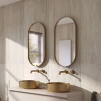 Ben Vita ovale spiegel 40x80 cm Mat Goud