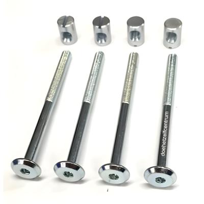 Verbind.bout moer 6x80mm vz 4 sets - Deltafix