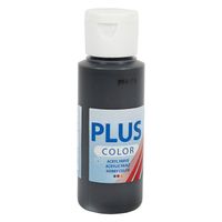 Creativ Company Plus color acrylverf zwart, 60ml