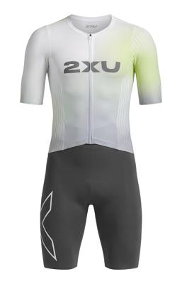 2XU Light Speed React Sleeved Trisuit cool matcha/india ink heren