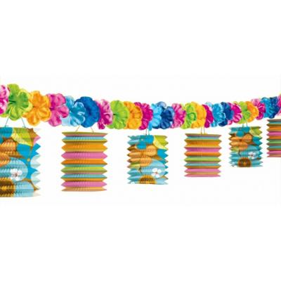 Amscan Lampionnen slinger - 6 lampionnetjes - 370 cm - hawaii versiering