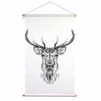 Textielposter Mellow Deer 120x120cm.
