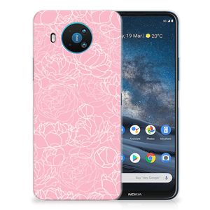 Nokia 8.3 TPU Case White Flowers