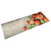 VidaXL Keukenmat wasbaar tomatenprint 45x150 cm fluweel