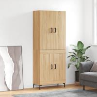 Hoge kast 69,5x34x180 cm bewerkt hout sonoma eikenkleurig
