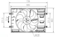 Koelventilatorwiel NRF, Spanning (Volt)12V, u.a. für Seat, VW, Audi, Skoda - thumbnail