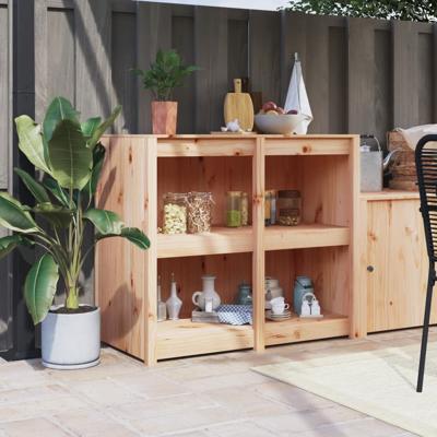 Keukenkast voor buiten 106x55x92 cm massief grenenhout