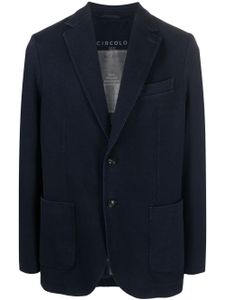 Circolo 1901 blazer en coton mélangé à simple boutonnage - Bleu