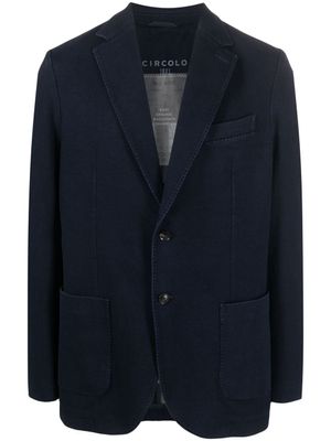 Circolo 1901 blazer en coton mélangé à simple boutonnage - Bleu