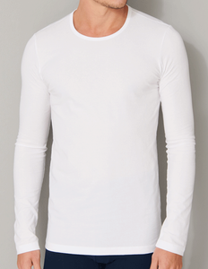 Schiesser 95/5 T-shirt lange mouw wit