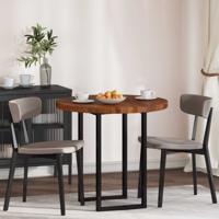 Tafelblad Licht Bruin Ø 80 x 4 cm Massief Eikenhout