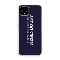 Blijve plakken in Negenduust: Pixel 4 Transparant Hoesje