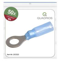 Quadrios 23C523 Ringkabelschoen Dwarsdoorsnede (max.): 2.5 mm² Gat diameter: 6.5 mm Deels geïsoleerd Blauw 50 stuk(s)