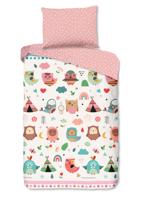 Good Morning Dekbedovertrek "uilen in boho thema" - Multi - (140x200 cm) - Katoen