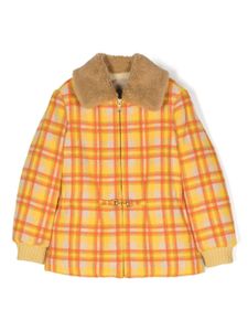 Gucci Kids veste bomber à carreaux - Jaune