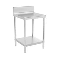 RVS werktafel - ECO - 60 x 60 cm - 150 kg - achterwand - Royal Catering