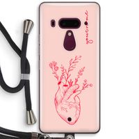 Blooming Heart: HTC U12+ Transparant Hoesje met koord