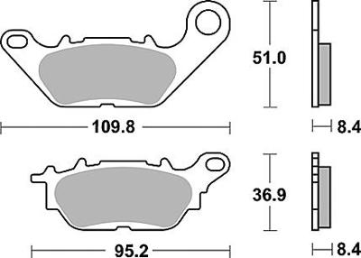 TRW Brake pad mcb 812 organic standard