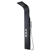 Aloni douchepaneel - 160x46x20cm - handdouche - massagejets - uitloopkraan - zwart ZLZ102 Aloni douchepaneel - 160x46x20cm - handdouche - massagejets - uitloopkraan - zwart ZLZ102