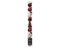 Figuur glas l2.8b2.7h6 ossebloed ass 9st kerst - Decoris