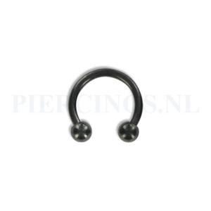 Circulair barbell zwart 1.2 mm 8 mm